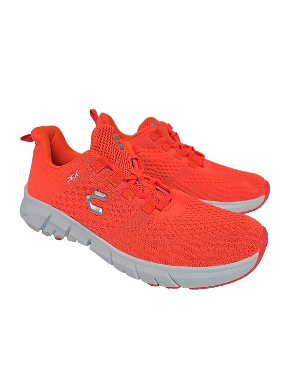 Charly Shoes - Charly Women’s Low-Cut Tennis Athletic Sneakers 1040974 Coral White Size 8M